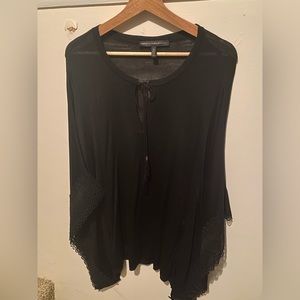 White House Black Market Sweater/Poncho Size M Black